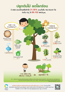 Info graphic ปลูกต้นไม้ลดโลกร้อน รูปภาพ 1